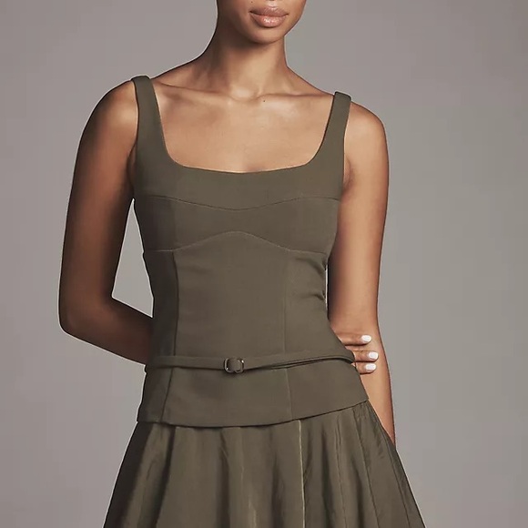 Sovere Demi Mini Dress - Olive Green - Picture 3 of 8